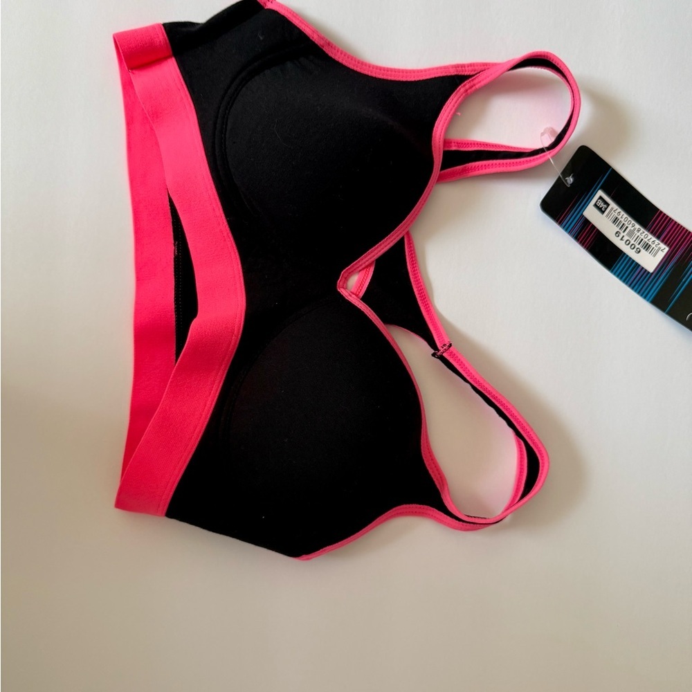 Black and Pink Women's Sports Bra size 34B racer back